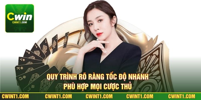 Quy trình rõ ràng tốc độ nhanh phù hợp mọi cược thủ